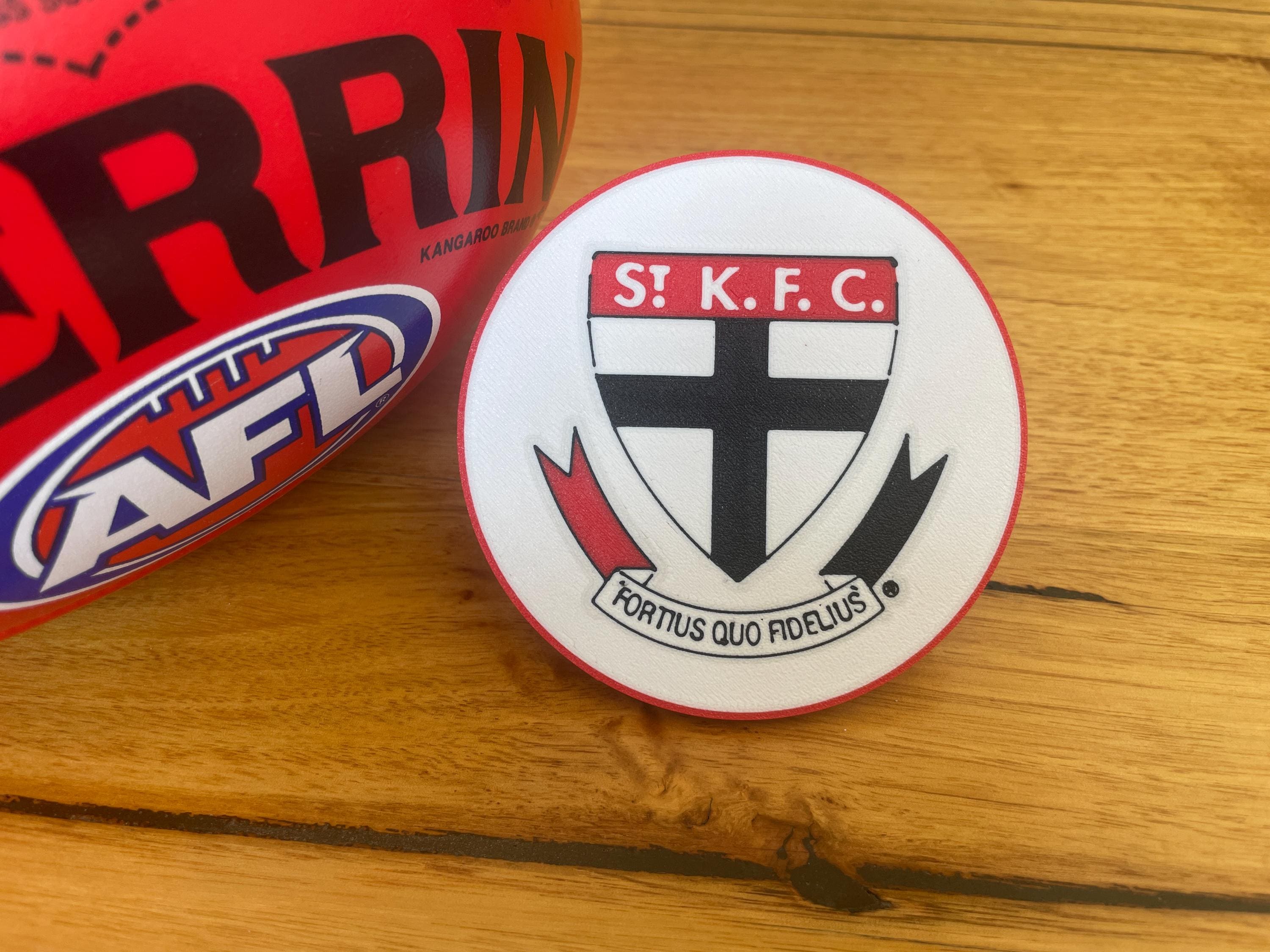 St Kilda Saints 3D Printed AFL Coasters – Logo Design