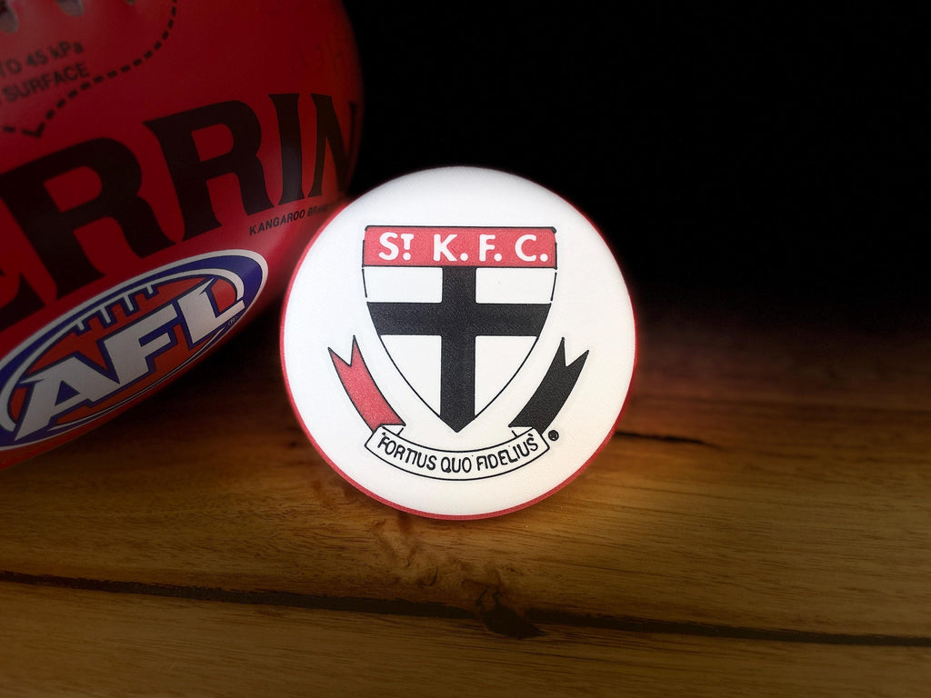 St Kilda Saints 3D Printed AFL Coasters – Logo Design